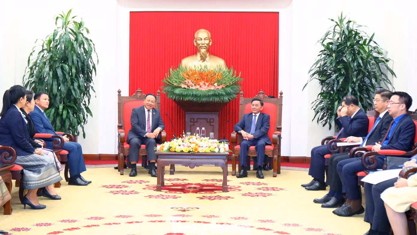 Quang cảnh buổi tiếp. Ảnh: Vương Bảo Anh