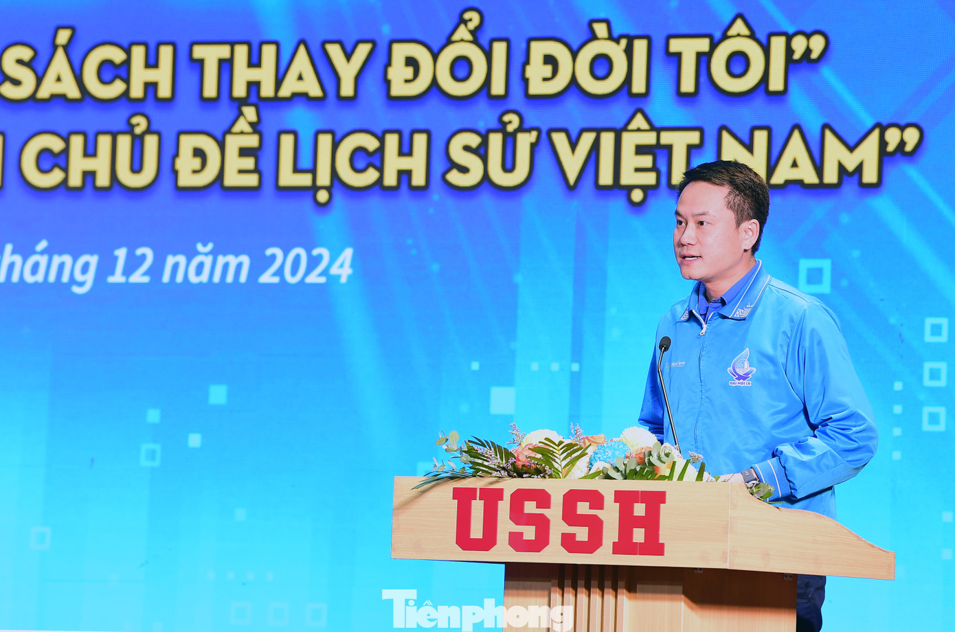 Anh Nguyễn Kim Quy phát biểu tại chương trình. Ảnh: Xuân Tùng