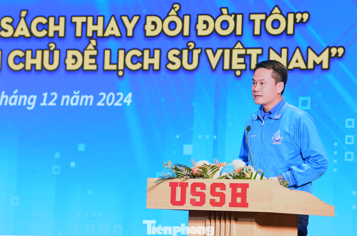 Anh Nguyễn Kim Quy phát biểu tại chương trình. Ảnh: Xuân Tùng