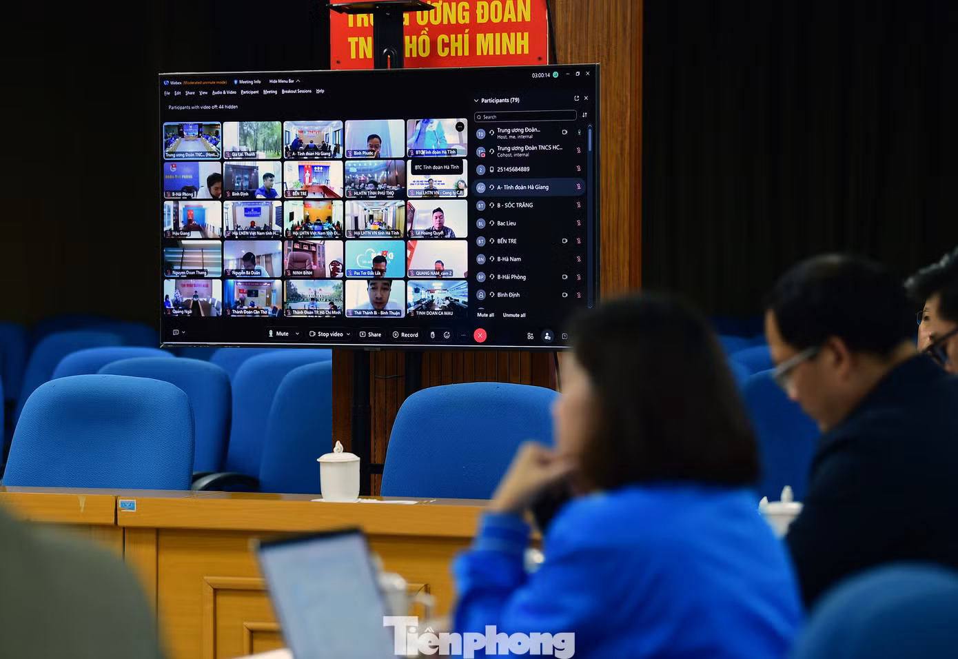 Hội nghị diễn ra theo hình thức trực tiếp kết hợp trực tuyến. Ảnh: Xuân Tùng