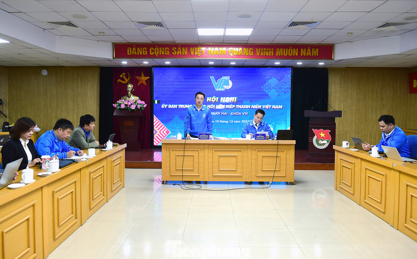 Hội nghị Ủy ban T.Ư Hội LHTN Việt Nam lần thứ 12 khoá VIII tại điểm cầu trung tâm. Ảnh: Xuân Tùng