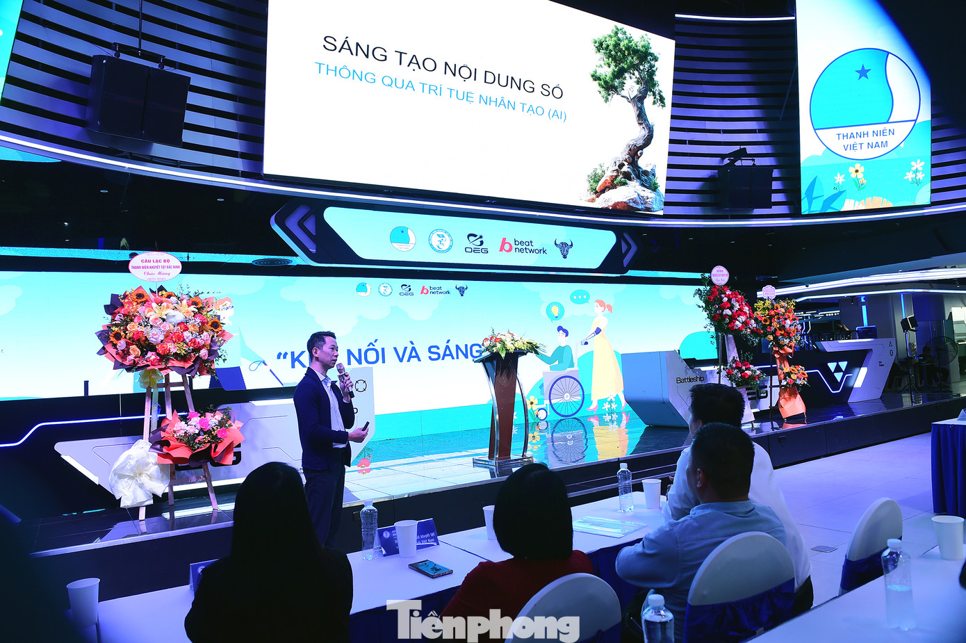 Tiềm năng sáng tạo nội dung số của thanh niên khuyết tật thông qua trí tuệ nhân tạo được chia sẻ tại chương trình. Ảnh: Xuân Tùng Tiềm năng sáng tạo nội dung số của thanh niên khuyết tật thông qua trí tuệ nhân tạo được chia sẻ tại chương trình. Ảnh: Xuân Tùng