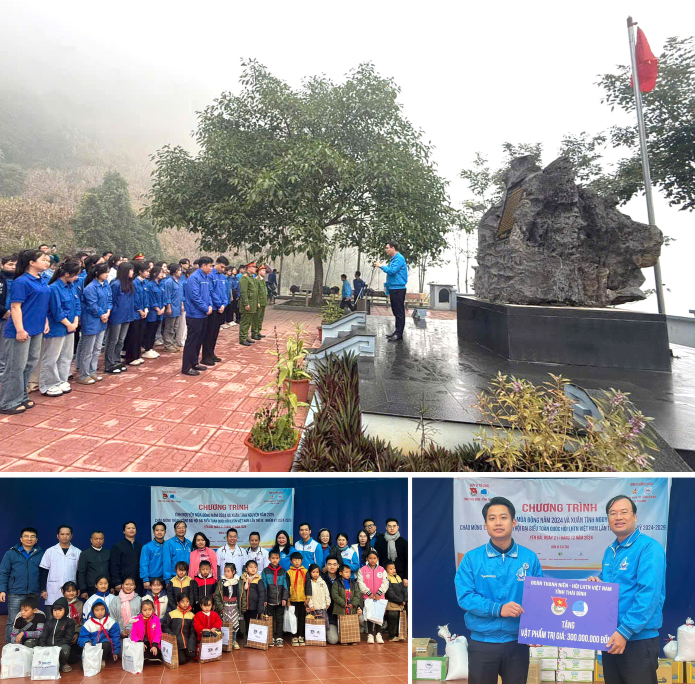 Tổ chức Hội của Yên Bái và Thái Bình phối hợp triển khai hoạt động tình nguyện tại huyện Văn Chấn. Ảnh: TĐ