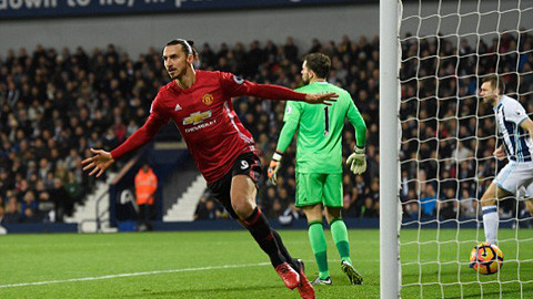 Ibrahimovic lập cú đúp, M.U dễ dàng đánh bại West Brom ảnh 1
