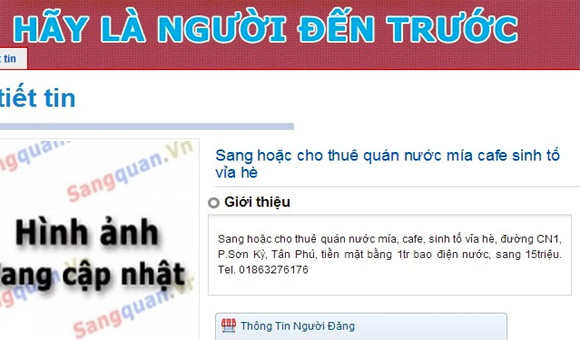 Không chỉ đem bán, vỉa hè giờ còn được đăng tin rao cho thuê công khai trên mạng
