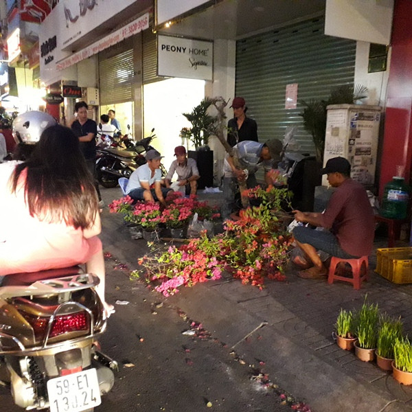 Hoa Tết bán “xổ” tối 30 Tết ảnh 1