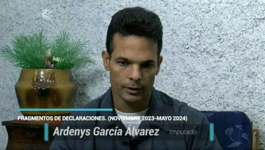 Ardenys García trong video thú tội. (Ảnh: cadenagramonte)