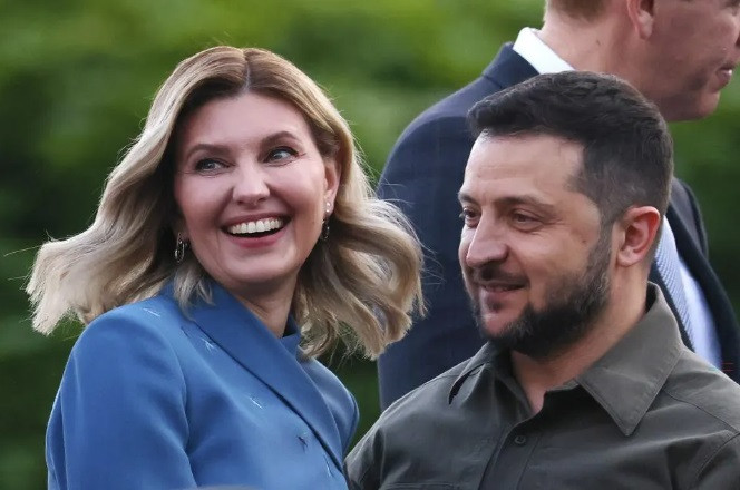 Tổng thống Ukraine Volodymir Zelensky và phu nhân Olena Zelenska. (Ảnh: Getty)