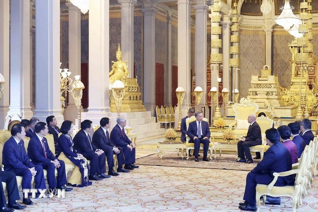 Toàn cảnh cuộc hội kiến. (Ảnh: TTXVN) Toàn cảnh cuộc hội kiến. (Ảnh: TTXVN)