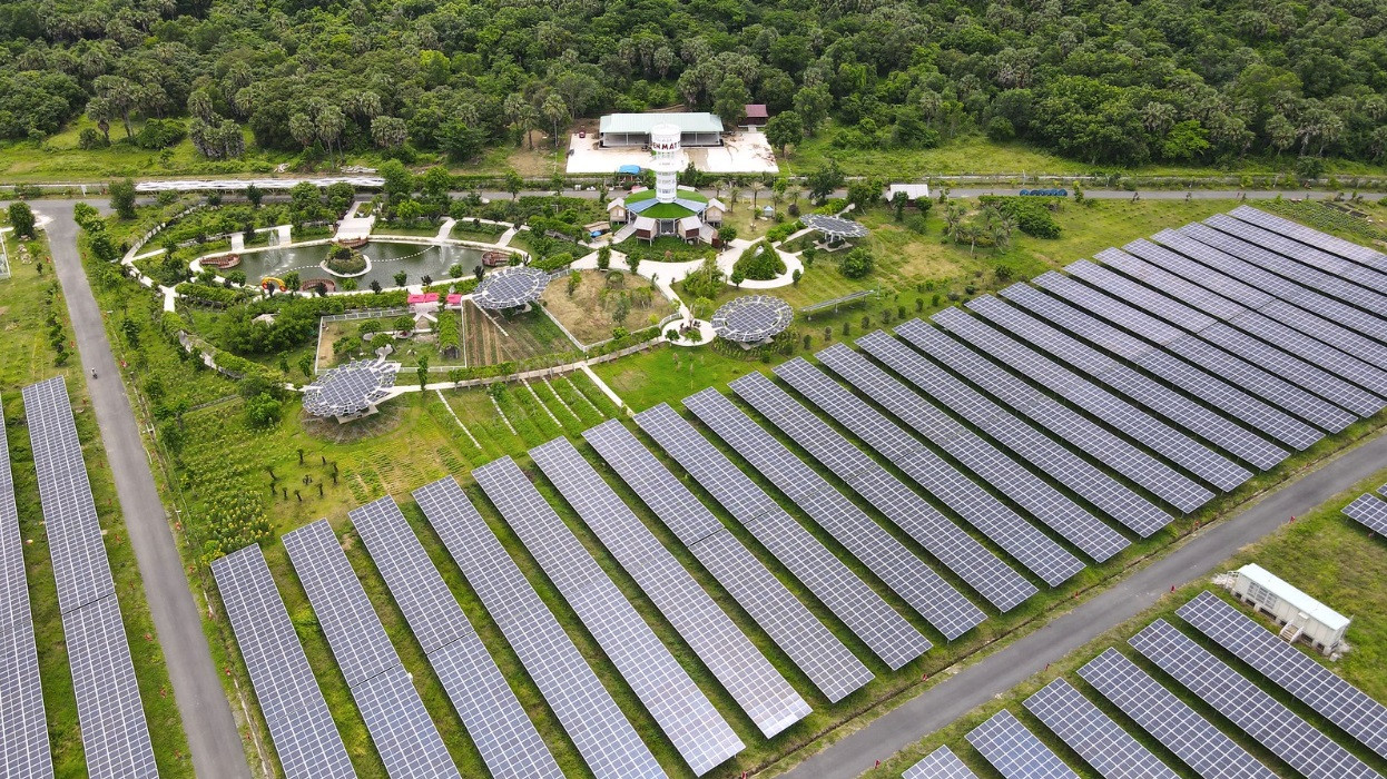 Một dự án điện mặt trời ở tỉnh An Giang. (Ảnh: USAID)