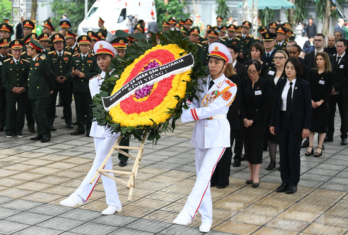 Đoàn Úc do Chủ tịch Thượng viện Sue Lines dẫn đầu vào viếng Tổng Bí thư Nguyễn Phú Trọng. (Ảnh: Như Ý)