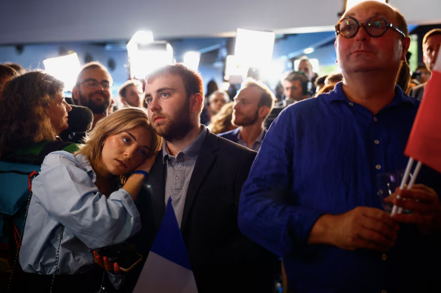 Sự buồn bã của các cử tri ủng hộ RN. (Ảnh: Reuters)