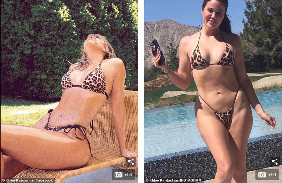 Có sự khác biệt giữa ảnh do Khloe đăng (trái) và ảnh do dân mạng lan truyền. Có sự khác biệt giữa ảnh do Khloe đăng (trái) và ảnh do dân mạng lan truyền.