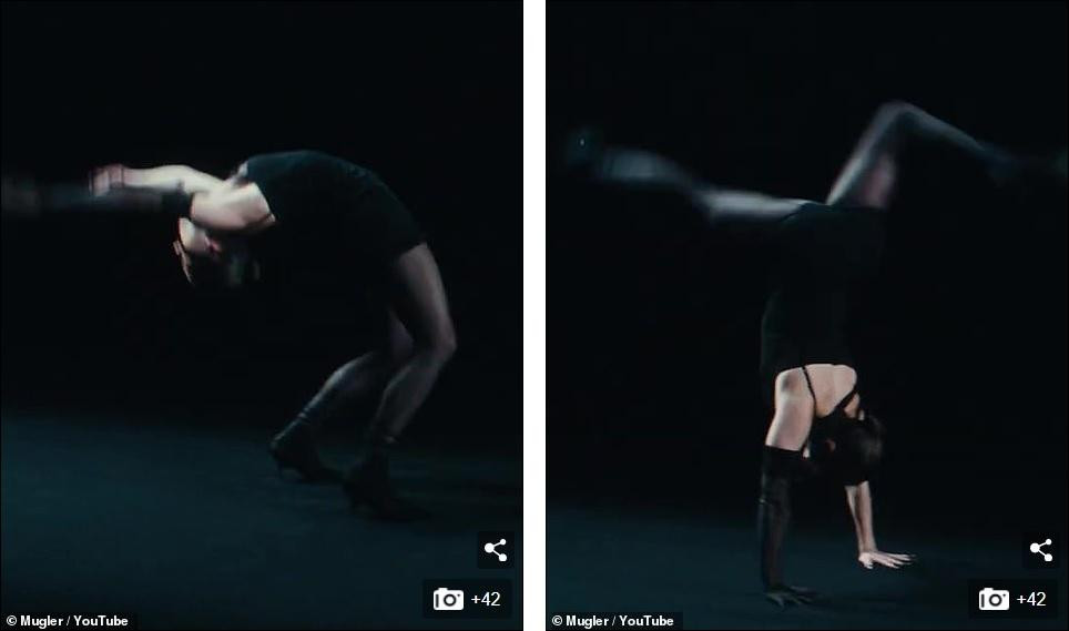 Không chỉ catwalk, Bella còn gây sửng sốt khi nhào lộn trên đường băng.