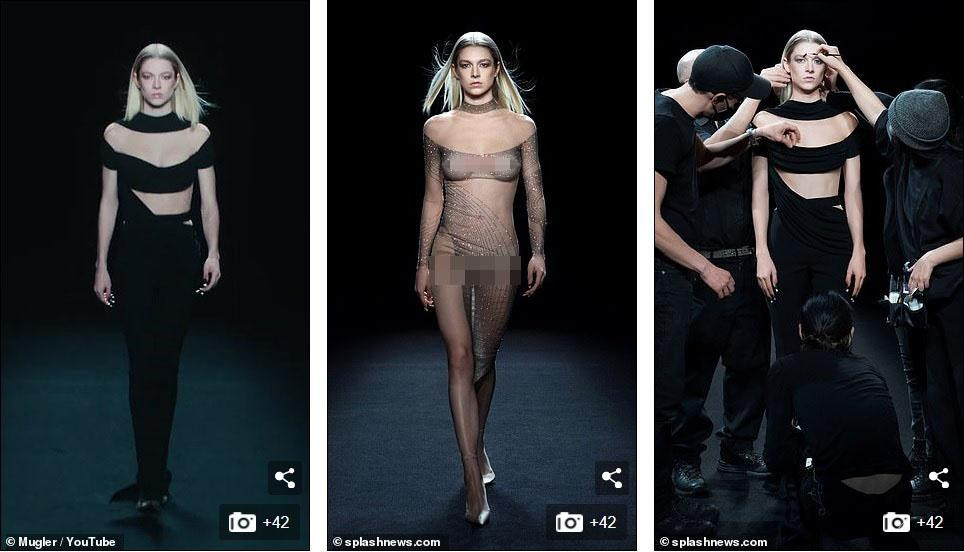 Người mẫu sinh năm 1998 Hunter Schafer cũng góp mặt với hai bộ cánh khoe "da thịt".