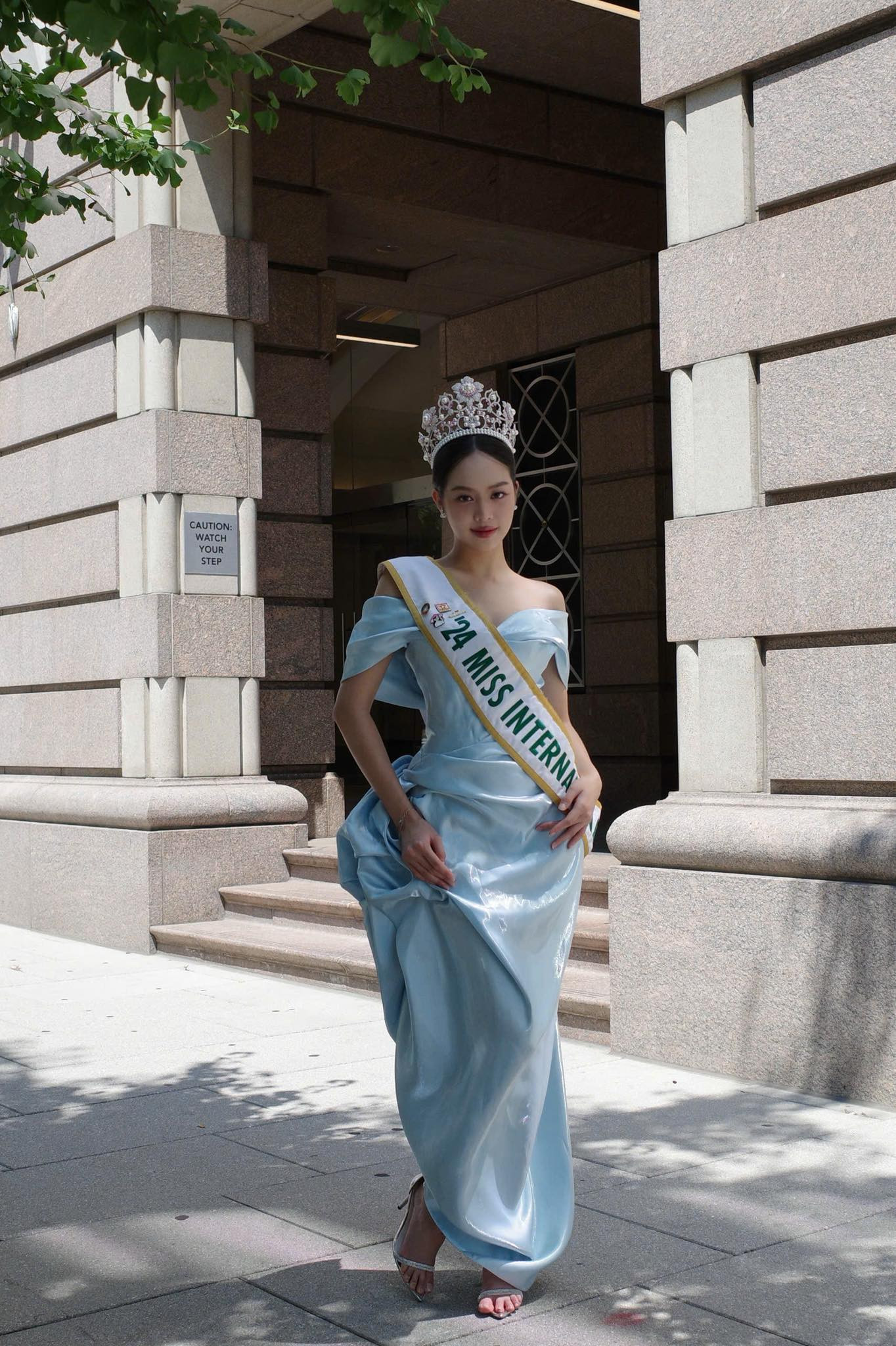 Hôm 5/7, Thanh Thủy tham dự Hội nghị chuyên đề UN Women trong khuôn khổ cuộc thi Hoa hậu Quốc tế Mỹ, với những cuộc đối thoại xoay quanh 17 Mục tiêu phát triển bền vững của Liên Hợp Quốc (SDGs).