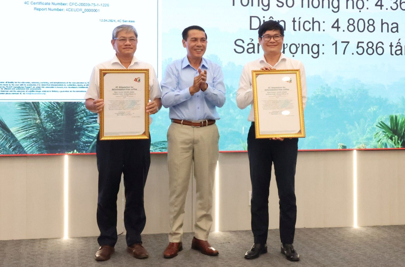 Simexco nhận chứng nhận tiêu chuẩn 4C về 2 vùng trồng với tổng số trên 8.000 nông dân và hơn 9.500 ha cà phê.