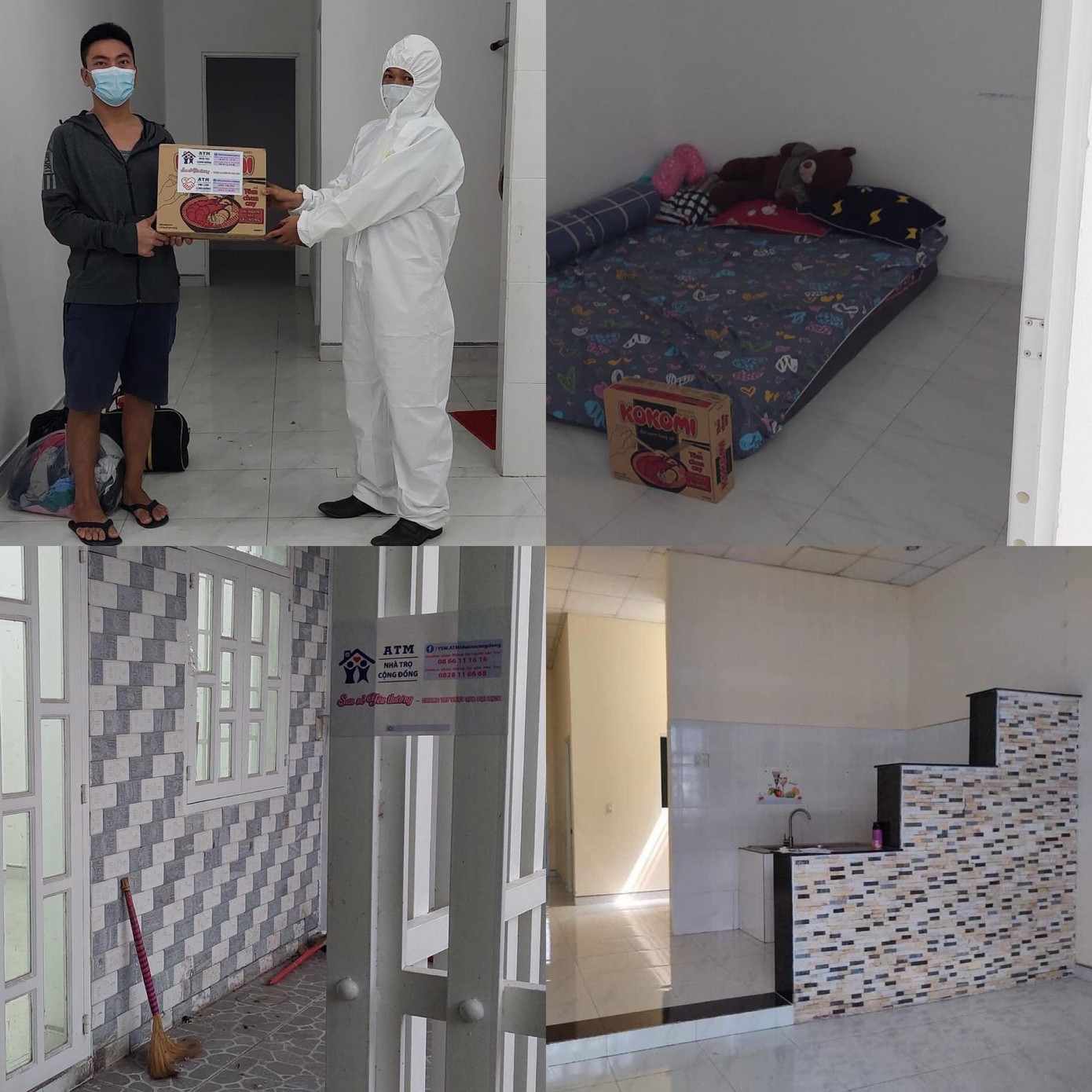 Hình ảnh các nhà trọ cộng đồng sẵn sàng hỗ trợ các hoàn cảnh khó khăn. Ảnh: ATM - Nhà Trọ Cộng Đồng