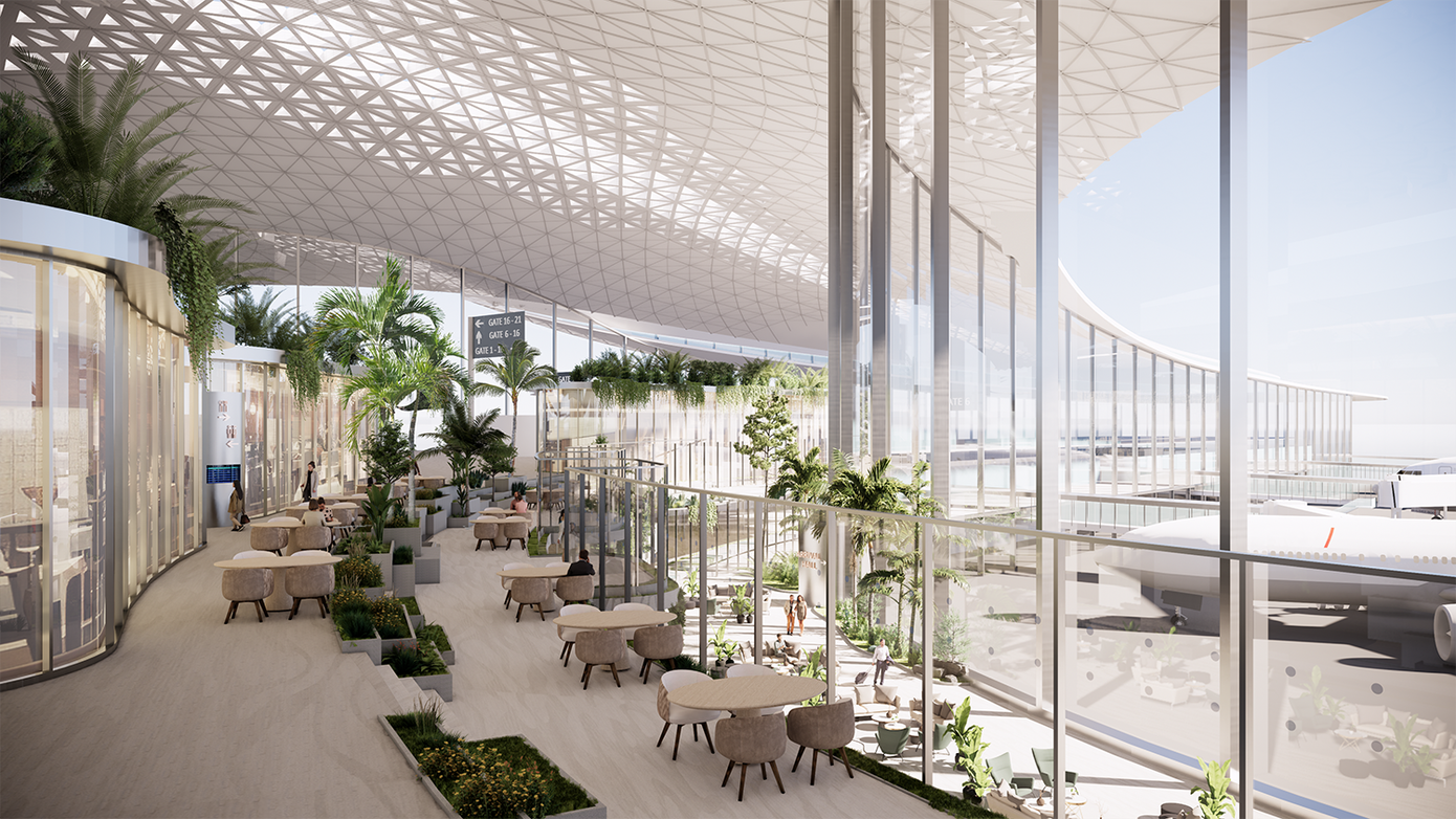 Cảng HKQT Phú Quốc được định hình như một biểu tượng mới về kiến trúc và công nghệ trong lĩnh vực hạ tầng hàng không tại Việt Nam. Ảnh: CPG.