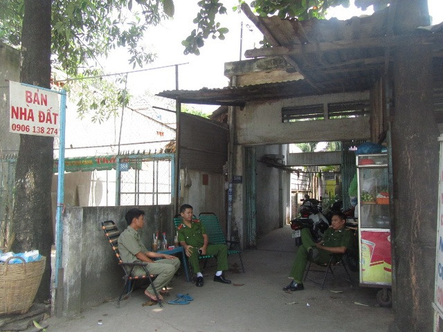 Khu phòng trọ xảy ra vụ án đang được phong tóa