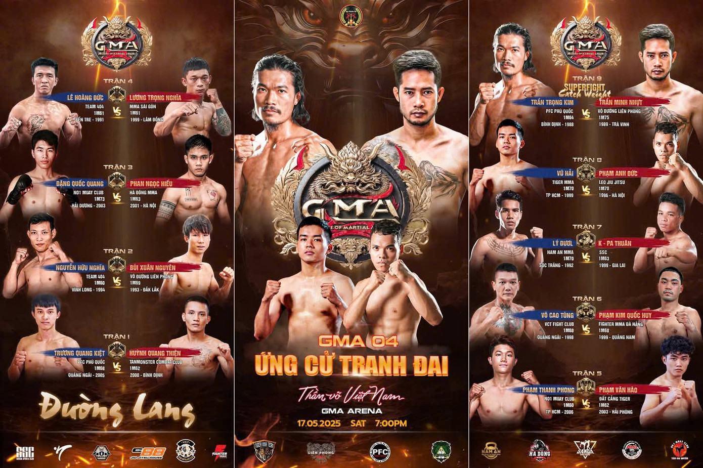 Lịch thi đấu ngày 17/5 của GMA 2025.