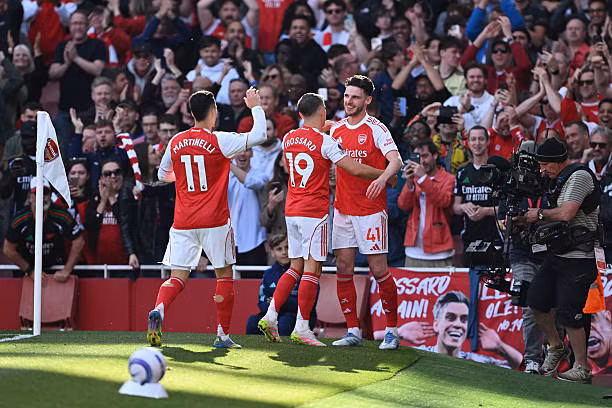 Siêu phẩm của Declan Rice giúp Arsenal giành vé dự Champions League ảnh 33