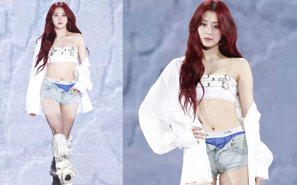 Huh Yunjin gây tranh cãi vì diện mốt lộ nội y. Huh Yunjin gây tranh cãi vì diện mốt lộ nội y.