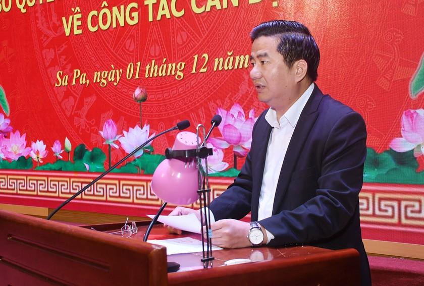 Ông Tô Ngọc Liễn phát biểu tại Hội nghị về công tác cán bộ tại Sa Pa ngày 1/12. Ông Tô Ngọc Liễn phát biểu tại Hội nghị về công tác cán bộ tại Sa Pa ngày 1/12.