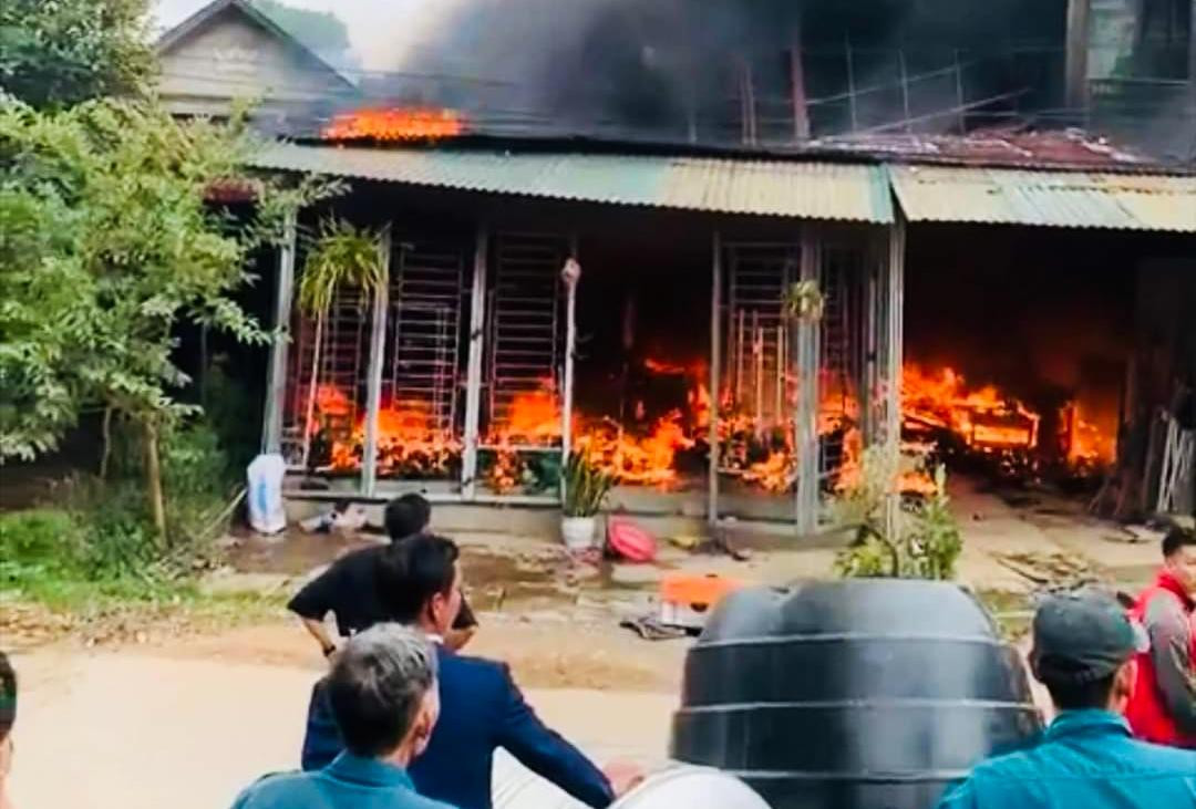 Hiện trường vụ cháy.