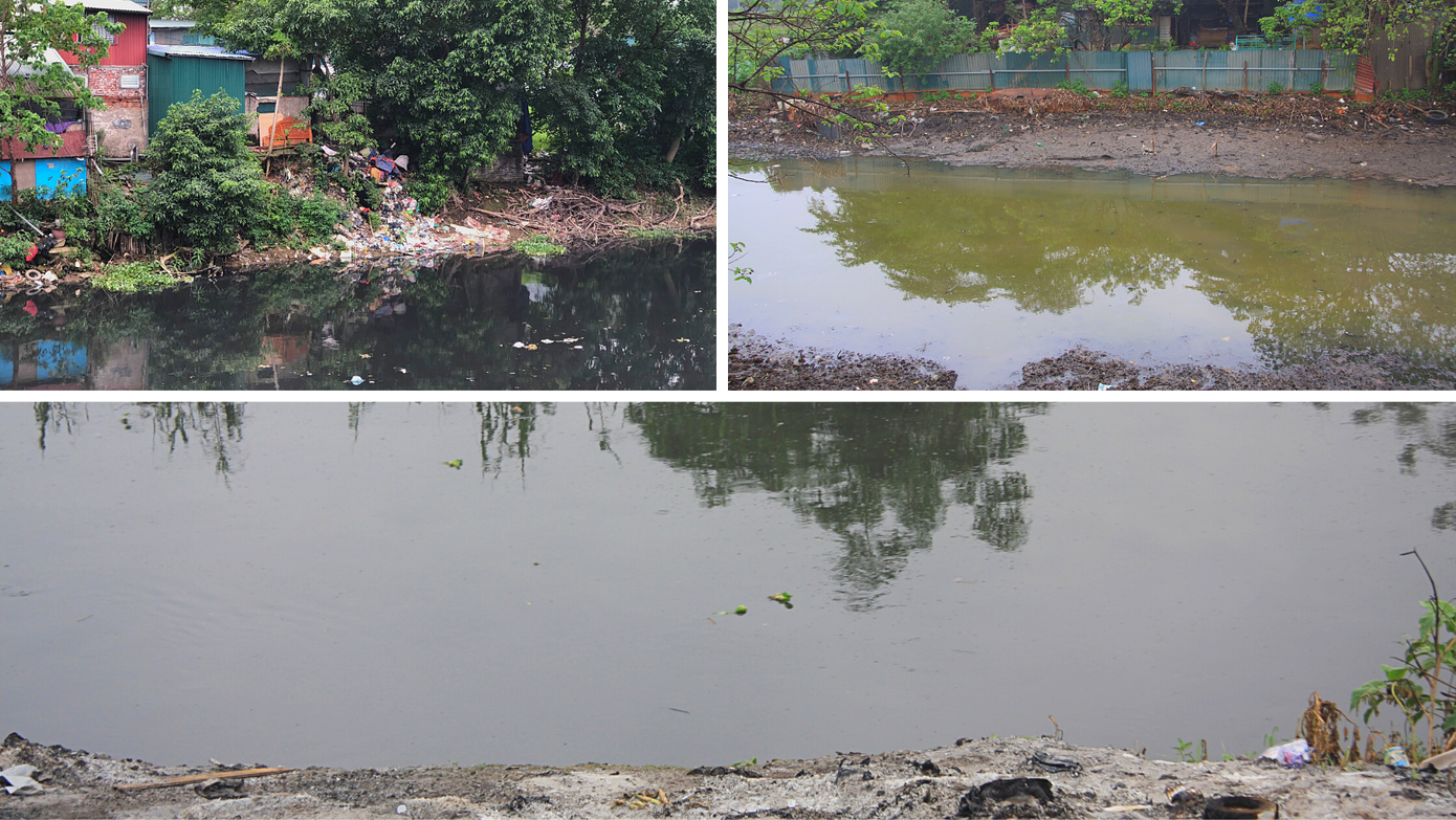 Hình ảnh rác sinh hoạt do người dân đổ ra chất thành đống cao tràn xuống cả lòng sông đang cạn dần nước. Rác thải chất thành từng đống chất cao dọc hai bên dòng kênh Vạn Phúc (quận Ba Đình), một trong những hệ thống mương nước dẫn thẳng ra sông Tô Lịch. Đủ các lại rác khác nhau như rác thải sinh hoạt, vật liệu xây dựng, túi nu-lon, phế phẩm thức ăn. Mùi hôi thối bốc lên nồng nặc từ khu vực này. Bà Ngô Thị Miên (73 tuổi) cho biết: “ Rất là muỗi và hôi thối. Mùa mưa thì nước nó dâng lên tận trong nhà, còn nắng thì bốc mùi hôi khó chịu. Chỉ dám đóng kín cửa trong nhà, không dám ra ngoài. Trẻ con bị ảnh hưởng rất nhiều đến đường hô hấp, nên nhà nào có trẻ con thì đều chuyển đi nới khác, chỉ còn mấy ông bà già ở lại bám trụ thôi. Kêu mãi rồi mà vẫn chưa thấy động thái xử lý gì cả” Những con sông thuộc nội đô Hà Nội đang bị “bức tử” từng ngày vì ô nhiễm và làm ảnh hưởng nghiêm trọng tới cuộc sống người dân. Chính vì vậy, không chỉ riêng sông Tô Lịch mà các con sông khác cũng đang rất cần những biện pháp cải tạo và xử lý thật sự kịp thời, hiệu quả để những dòng sông "chết" này được hồi sinh.