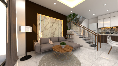 Xây nhà 2,5 tầng tuyệt đẹp chỉ với 700 triệu ảnh 6