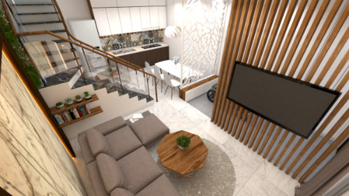 Xây nhà 2,5 tầng tuyệt đẹp chỉ với 700 triệu ảnh 9