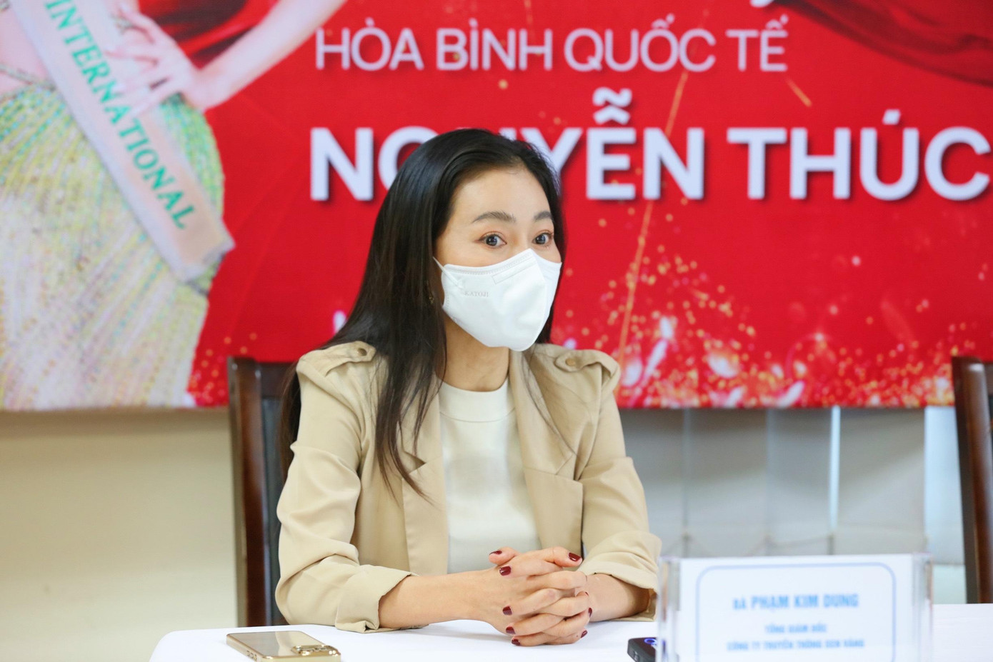Bà Phạm Kim Dung chia sẻ về kế hoạch tổ chức Miss Grand Vietnam 2022. Ảnh: Như Ý.