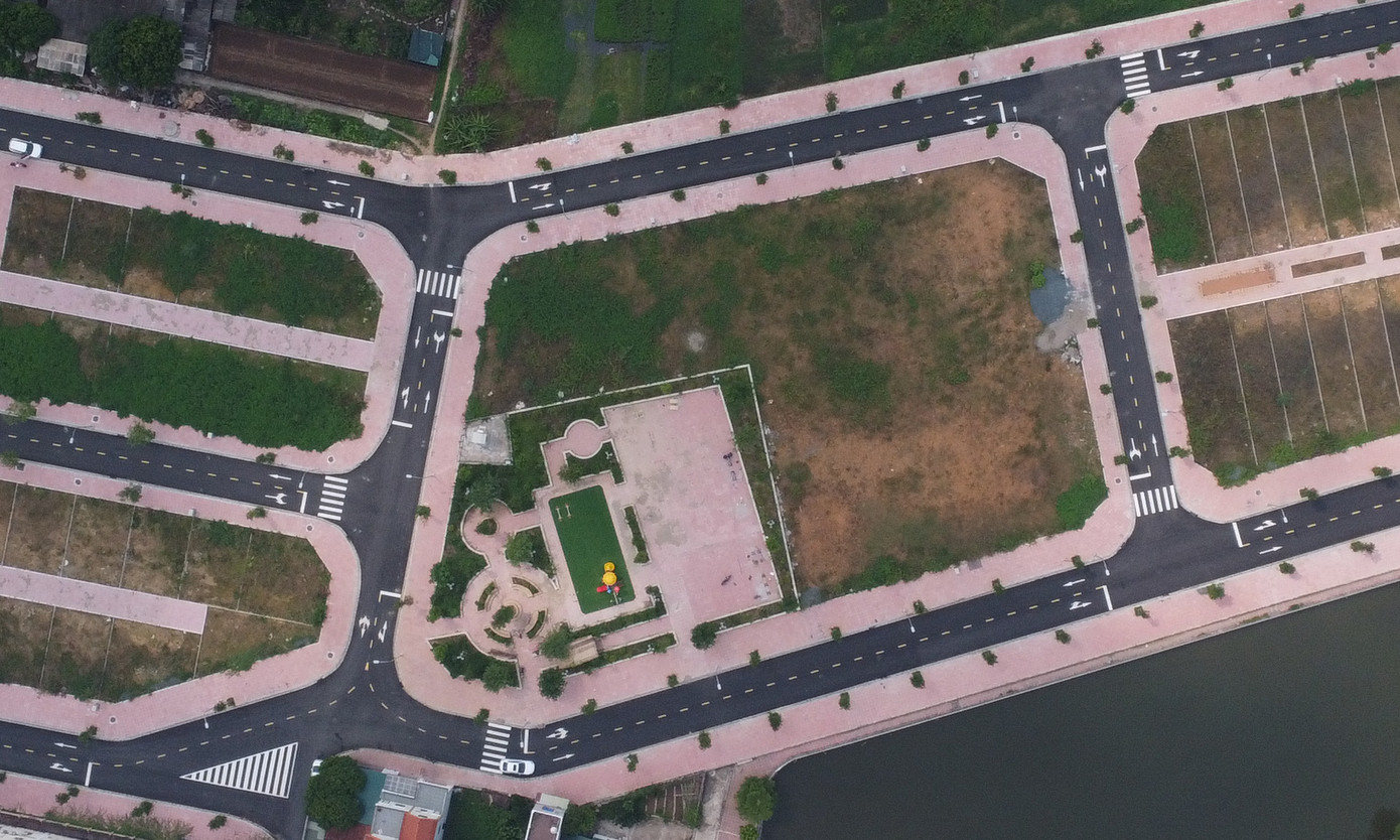 Khu vui chơi được xây dựng trong khu đất đấu giá thôn Lòng Khúc.