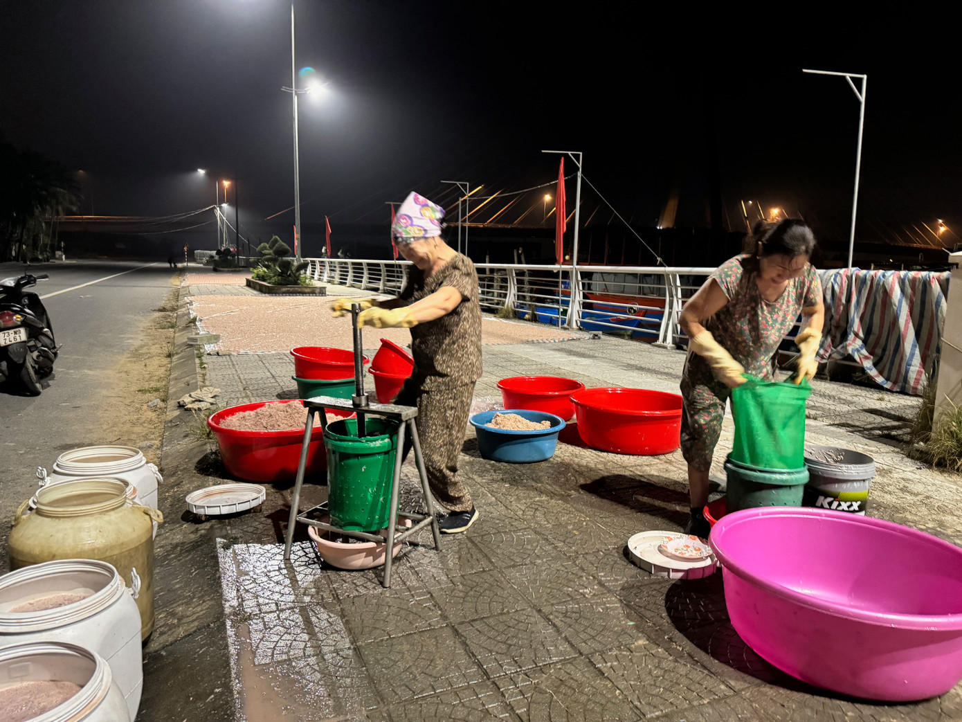 Ngư dân Bảo Ninh, TP. Đồng Hới thì trúng đậm ruốc biển. Ngư dân Bảo Ninh, TP. Đồng Hới thì trúng đậm ruốc biển.