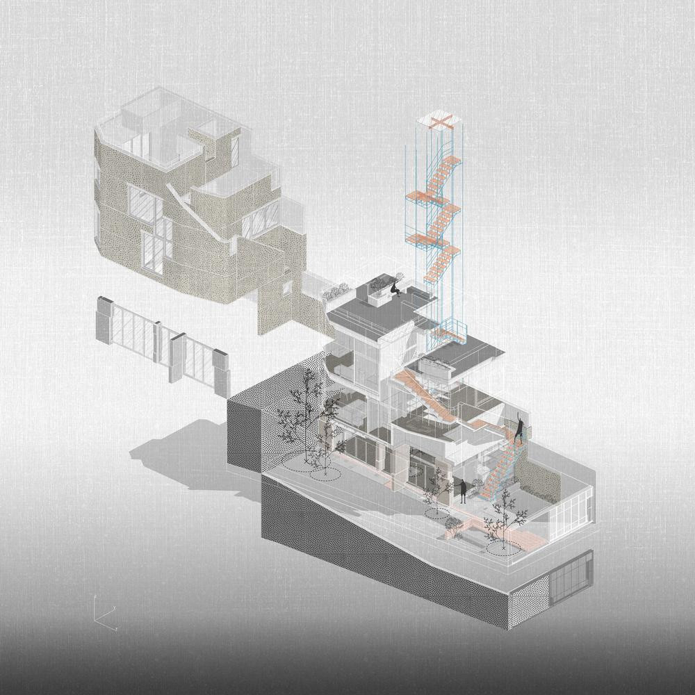 Theo đó, những phòng ngủ riêng tư được bố trí ở phía sau công trình trong khi tiện ích công cộng được đưa ra phía trước.