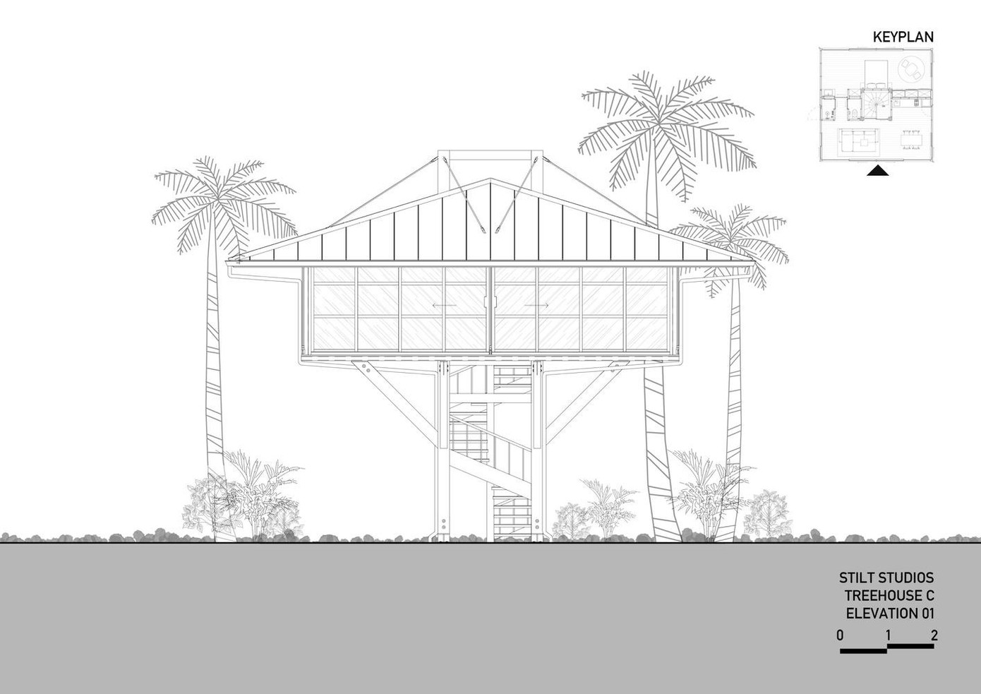 Bản vẽ thiết kế của ngôi nhà cây. Bản vẽ thiết kế của ngôi nhà cây.