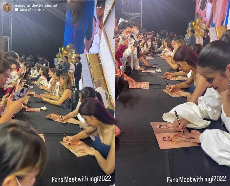 Người hâm mộ xếp hàng dài nhận chữ ký từ Top 10 Miss Grand International.
