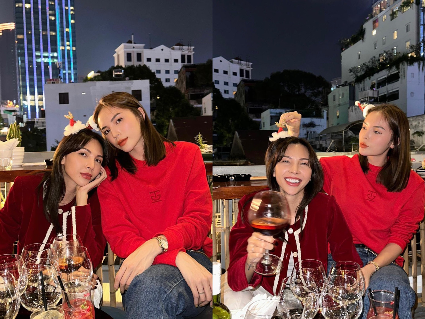 Hoa hậu Kỳ Duyên đón Giáng sinh cùng bạn thân Minh Triệu.