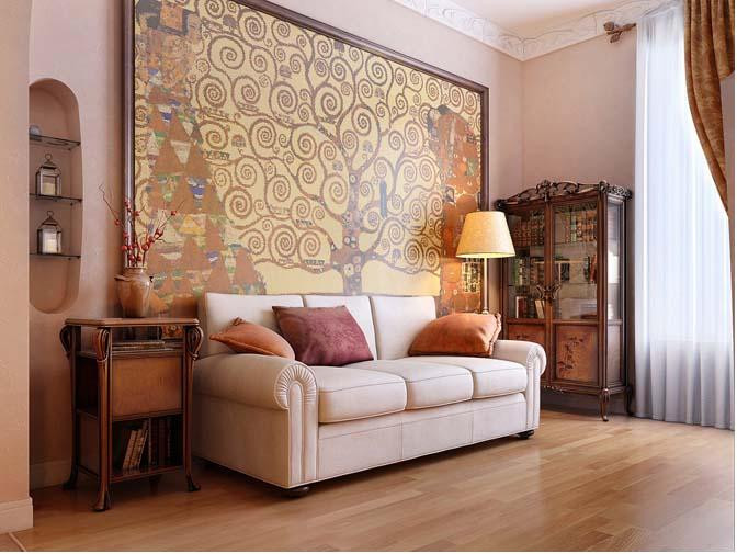 Phòng ngủ với gam màu xanh lam làm chủ đạo. Phòng tắm