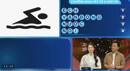 Quốc Bảo nhanh chóng giải mã thành công ẩn số chướng ngại vật. Quốc Bảo nhanh chóng giải mã thành công ẩn số chướng ngại vật.