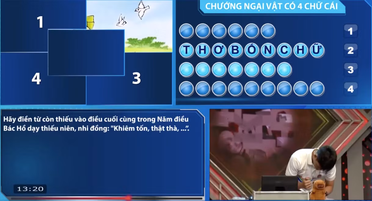 Minh Quân là người thành công giải ẩn số chướng ngại vật với hai dữ kiện.