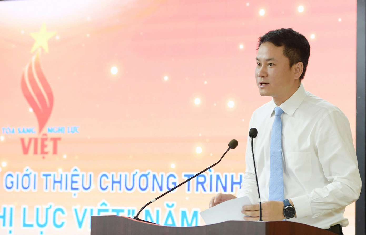 Anh Nguyễn Kim Quy phát biểu tại chương trình. Ảnh: Lâm Đăng Hải