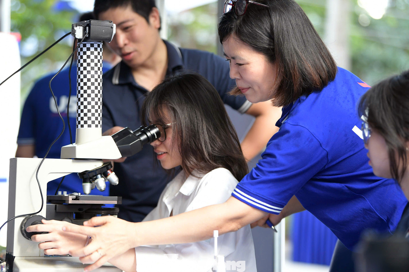 Ngày hội thu hút đông đảo học sinh THPT tham gia. Ảnh: Dương Triều Ngày hội thu hút đông đảo học sinh THPT tham gia. Ảnh: Dương Triều