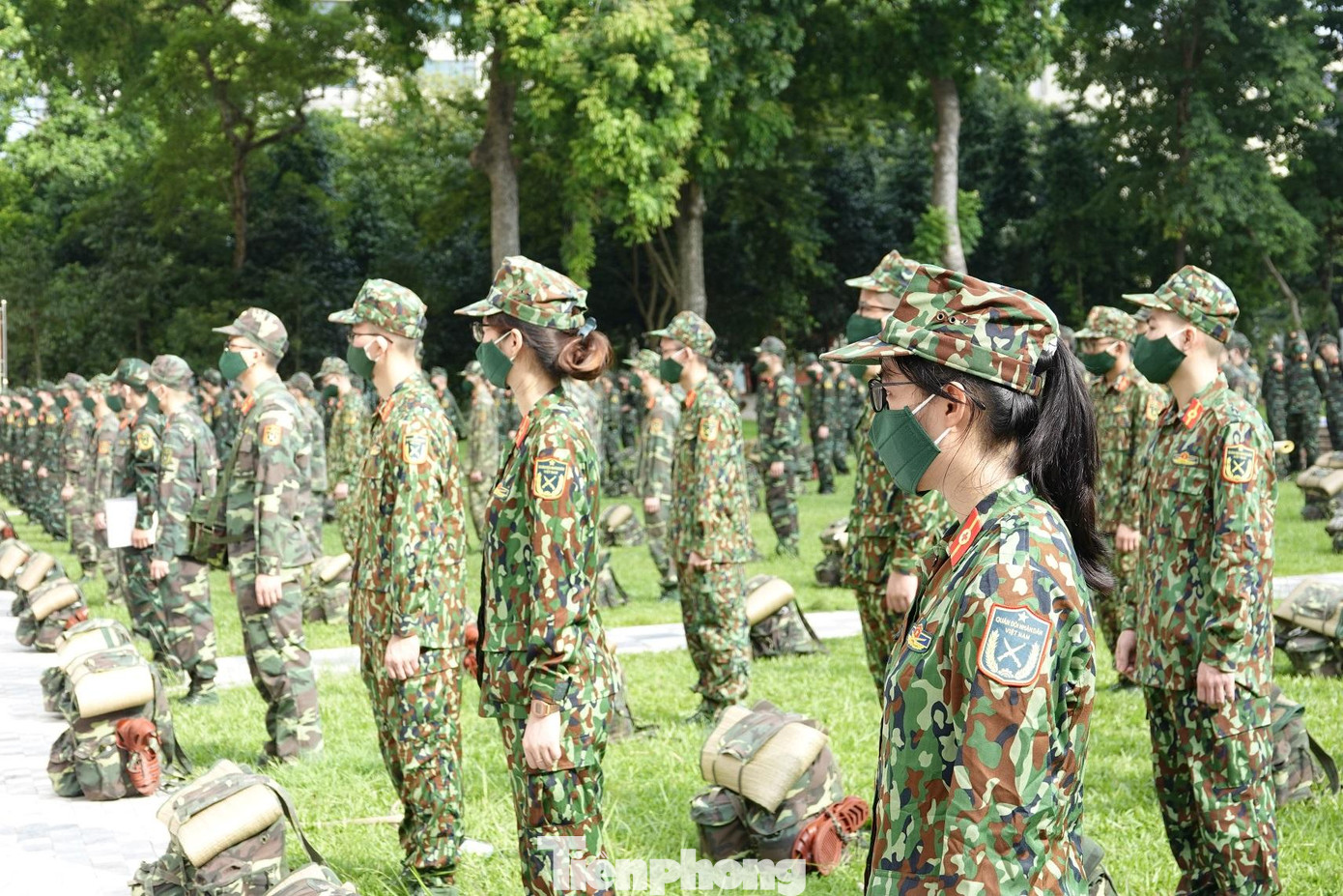 Khối học viên năm thứ 4 tại lễ xuất quân