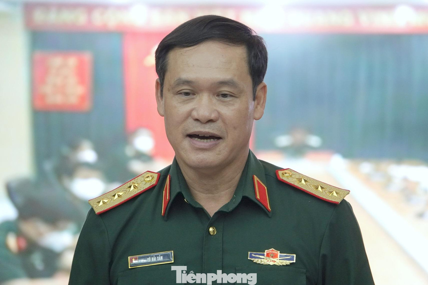 Thượng tướng Vũ Hải Sản, Thứ trưởng Bộ Quốc phòng chủ trì hội nghị, sáng 14/7