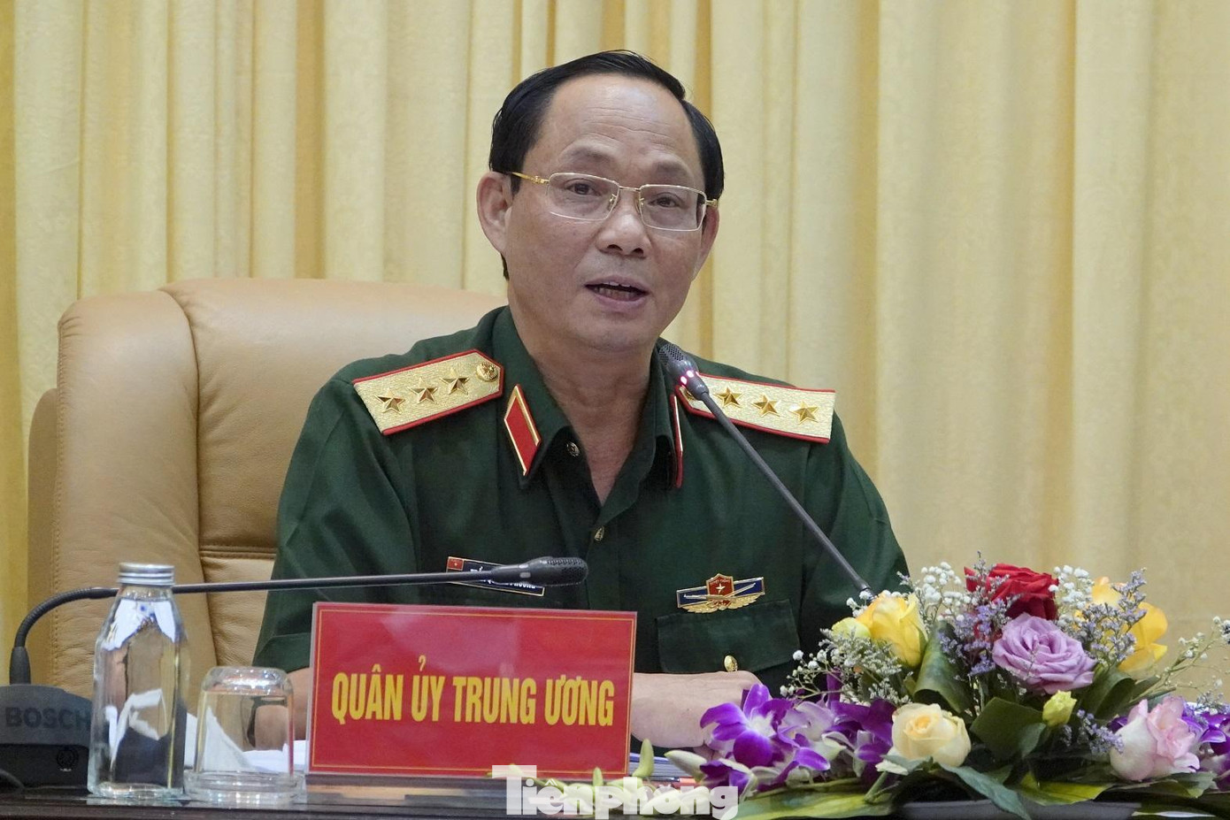 Thượng tướng Trần Quang Phương chủ trì hội nghị. Ảnh: Nguyễn Minh Thượng tướng Trần Quang Phương chủ trì hội nghị. Ảnh: Nguyễn Minh