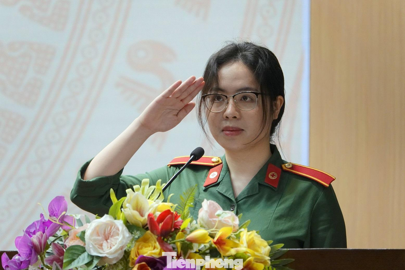 Thượng sĩ Nguyễn Hà My đại diện cho tuổi trẻ Học viện bày tỏ quyết tâm Thượng sĩ Nguyễn Hà My đại diện cho tuổi trẻ Học viện bày tỏ quyết tâm