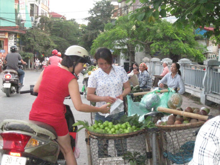 Lo ngại nguồn gốc trái cây, hàng rong bán ổi, củ đậu, cam sành đắt hàng. Lo ngại nguồn gốc trái cây, hàng rong bán ổi, củ đậu, cam sành đắt hàng