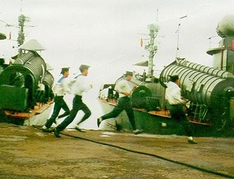 Hiện các tàu tên lửa Osa II đóng trong quân cảng phía Nam